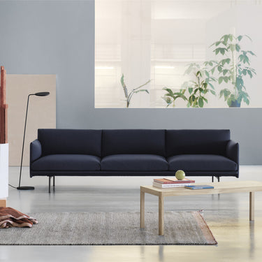 Muuto - Outline Sofa 3.5-Seater - Black Legs - Various Fabrics