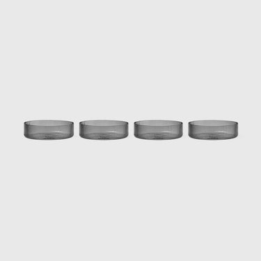 Ferm Living - Ripple Serving Bowls (set of 4) - Smoked Grey