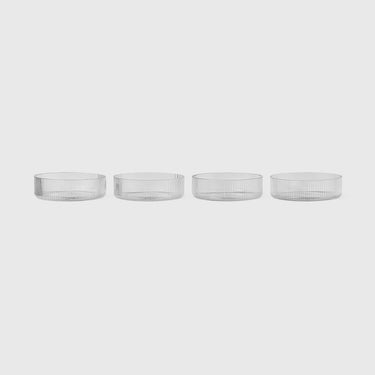 Ferm Living - Ripple Serving Bowls (set of 4) - Clear