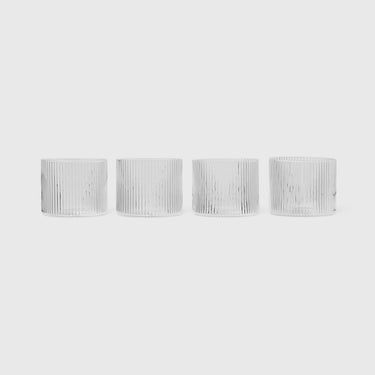 Ferm Living - Ripple Low Glasses ( set of 4 ) - Clear