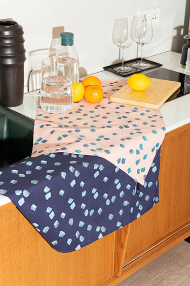 Yod & Co - Scribble Tea Towel - Blue