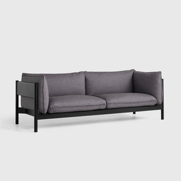 Hay - Arbour Sofa - Black Lacquered Solid Beach - 3 Seater