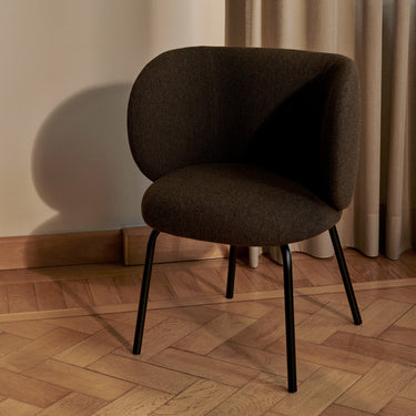 Ferm Living - Rico Dining Chair with Black Base - Various Fabrics