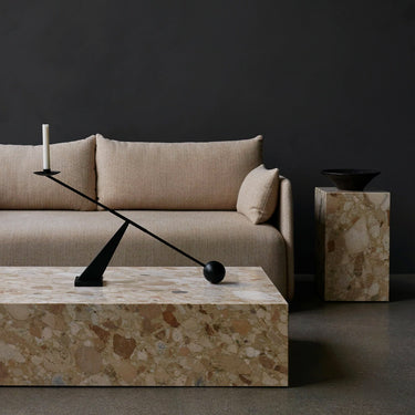 Audo Copenhagen - Marble Plinth - Sand Kunis Breccia- Low