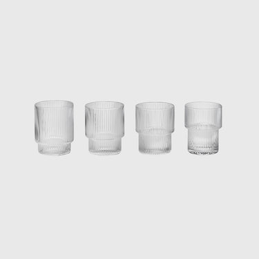 Ferm Living - Ripple Glass ( set of 4 ) - Ferm Living - Homeware