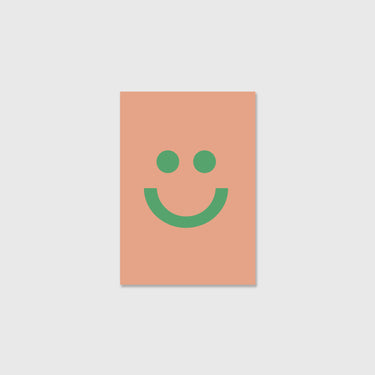 Iyouall - Glyph Smiley Greeting Card - Peach